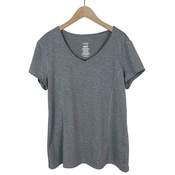 Danskin Now Dark Gray Dri-More Short Sleeve Tee Workout Top Size XL - Picture 1 of 4